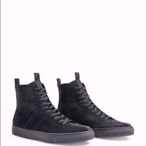 Daniel Patrick Roamer Black Leather Sneakers